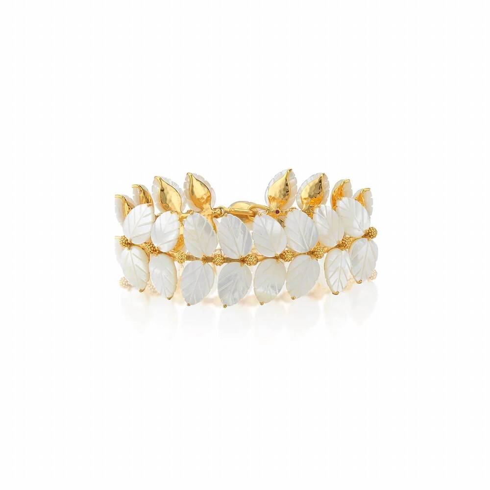NEW CAPUCINE DE WULF women's mermaid garden vine bracelet in gold